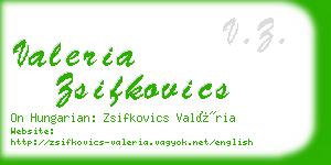 valeria zsifkovics business card